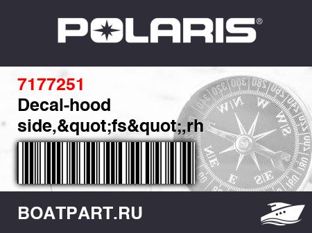 Изображение товара Decal-hood side,"fs",rh