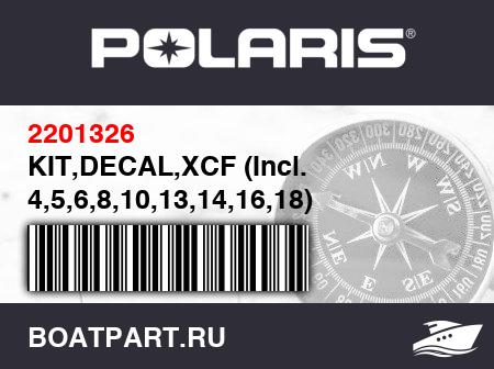 Изображение товара KIT,DECAL,XCF (Incl. 4,5,6,8,10,13,14,16,18)