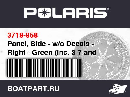 Изображение товара Panel, Side - w/o Decals - Right - Green (inc. 3-7 and 17-20)