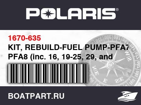 Изображение товара KIT, REBUILD-FUEL PUMP-PFA7 & PFA8 (inc. 16, 19-25, 29, and 36)