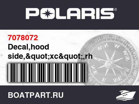Изображение товара Decal,hood side,&quot;xc&quot;,rh