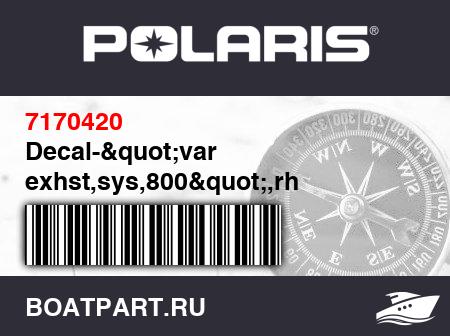 Изображение товара Decal-"var exhst,sys,800",rh