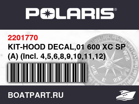 Изображение товара KIT-HOOD DECAL,01 600 XC SP A (A) (Incl. 4,5,6,8,9,10,11,12)