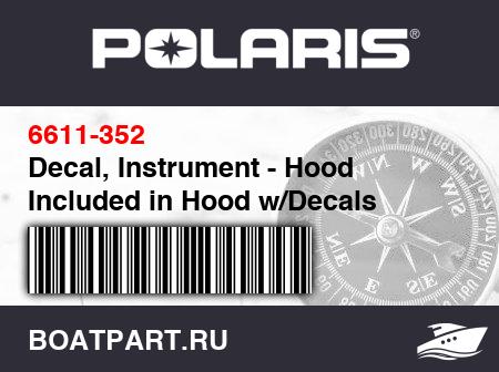 Изображение товара Decal, Instrument - Hood Included in Hood w/Decals