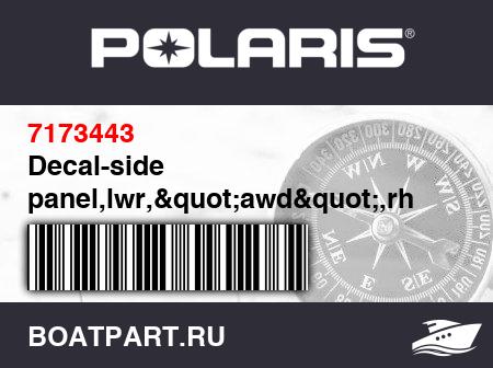 Изображение товара Decal-side panel,lwr,"awd",rh