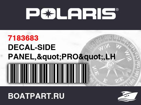 Изображение товара DECAL-SIDE PANEL,&quot;PRO&quot;,LH