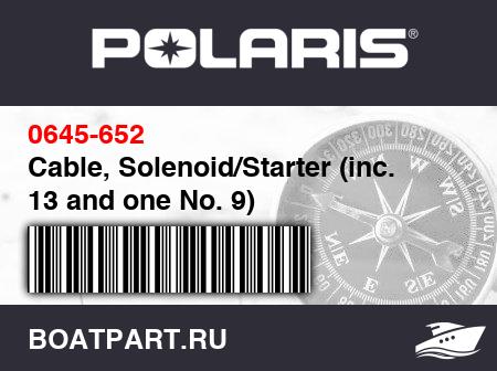 Изображение товара Cable, Solenoid/Starter (inc. 13 and one No. 9)