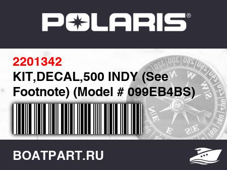 Изображение товара KIT,DECAL,500 INDY (See Footnote) (Model # 099EB4BS) (Incl. 4-8,13-16,22,23)