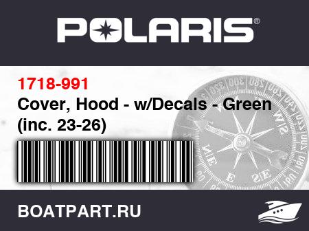 Изображение товара Cover, Hood - w/Decals - Green (inc. 23-26)