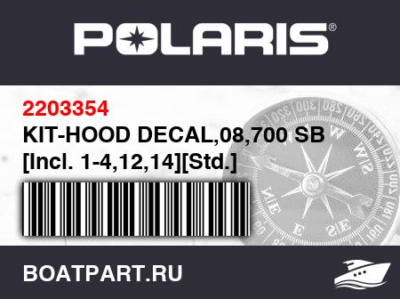 Изображение товара KIT-HOOD DECAL,08,700 SB [Incl. 1-4,12,14][Std.]