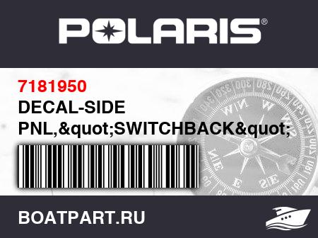 Изображение товара DECAL-SIDE PNL,"SWITCHBACK",LH