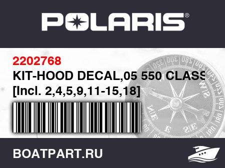 Изображение товара KIT-HOOD DECAL,05 550 CLASSIC [Incl. 2,4,5,9,11-15,18]