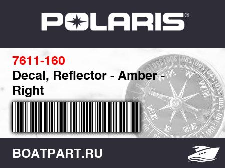 Изображение товара Decal, Reflector - Amber - Right