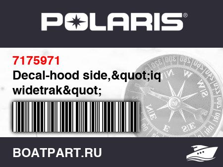 Изображение товара Decal-hood side,"iq widetrak"