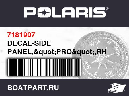 Изображение товара DECAL-SIDE PANEL,&quot;PRO&quot;,RH