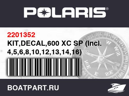 Изображение товара KIT,DECAL,600 XC SP (Incl. 4,5,6,8,10,12,13,14,16)