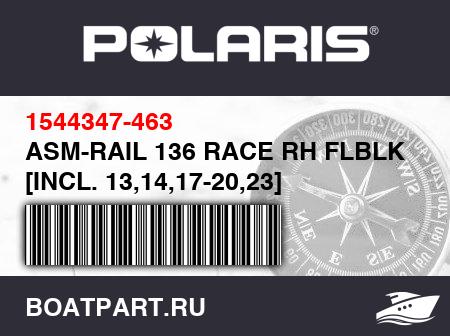 Изображение товара ASM-RAIL 136 RACE RH FLBLK [INCL. 13,14,17-20,23]