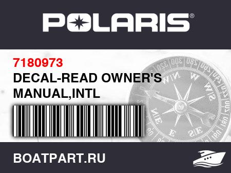 Изображение товара DECAL-READ OWNER&#039;S MANUAL,INTL