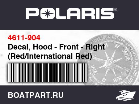 Изображение товара Decal, Hood - Front - Right (Red/International Red)