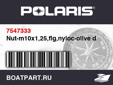 Изображение товара Nut-m10x1,25,flg,nyloc-olive d