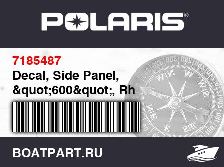 Изображение товара Decal, Side Panel, "600", Rh