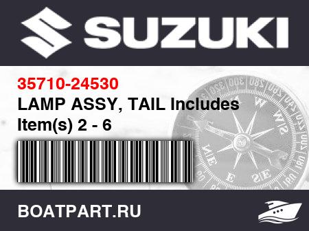 Изображение товара LAMP ASSY, TAIL Includes Item(s) 2 - 6