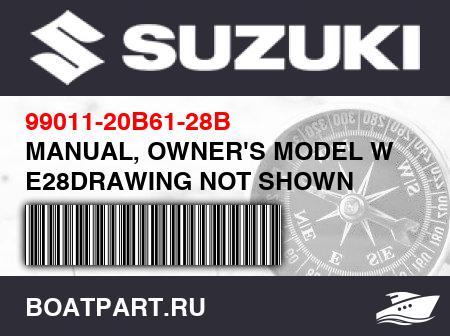 Изображение товара MANUAL, OWNER'S MODEL W E28DRAWING NOT SHOWN
