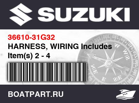 Изображение товара HARNESS, WIRING Includes Item(s) 2 - 4