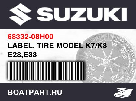 Изображение товара LABEL, TIRE MODEL K7/K8 E28,E33