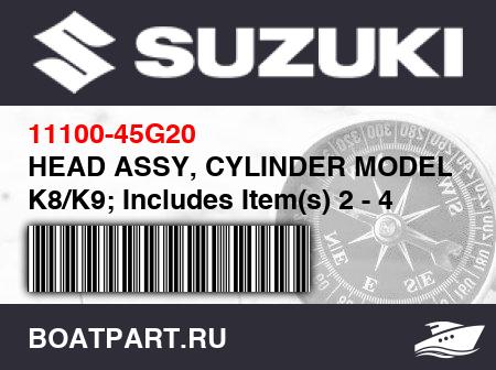 Изображение товара HEAD ASSY, CYLINDER MODEL K8/K9; Includes Item(s) 2 - 4