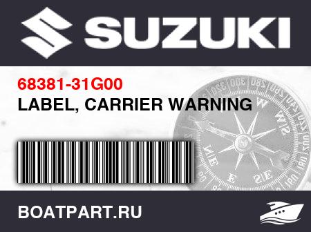 Изображение товара LABEL, CARRIER WARNING