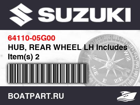 Изображение товара HUB, REAR WHEEL LH Includes Item(s) 2