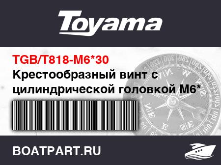 Изображение товара Крестообразный винт с цилиндрической головкой M6*30