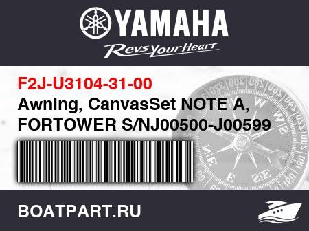 Изображение товара Awning, CanvasSet NOTE A, FORTOWER S/NJ00500-J00599