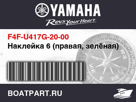 Изображение товара Наклейка 6 (правая, зелёная)